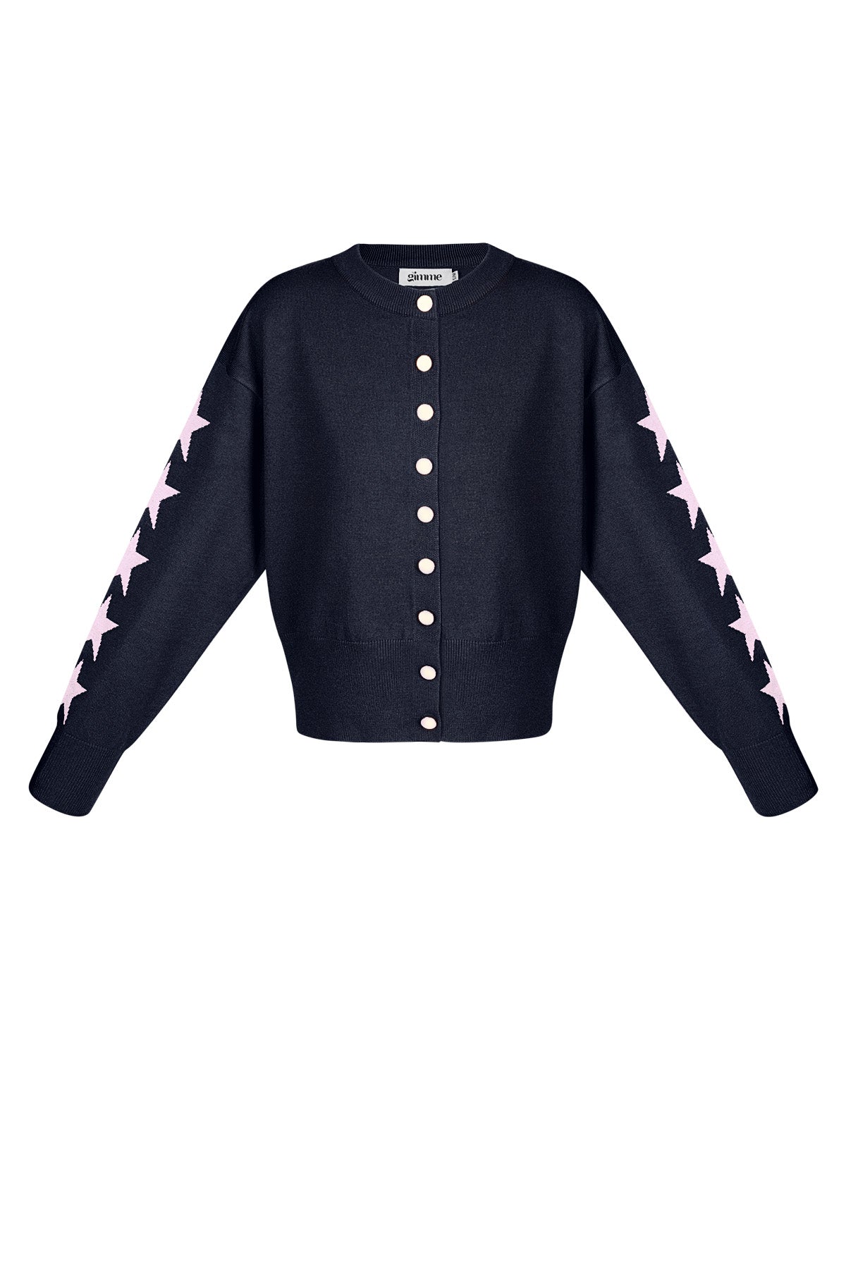 Viscose Gebreide Cardigan Vrouwen Kort Model Sterrenpatroon