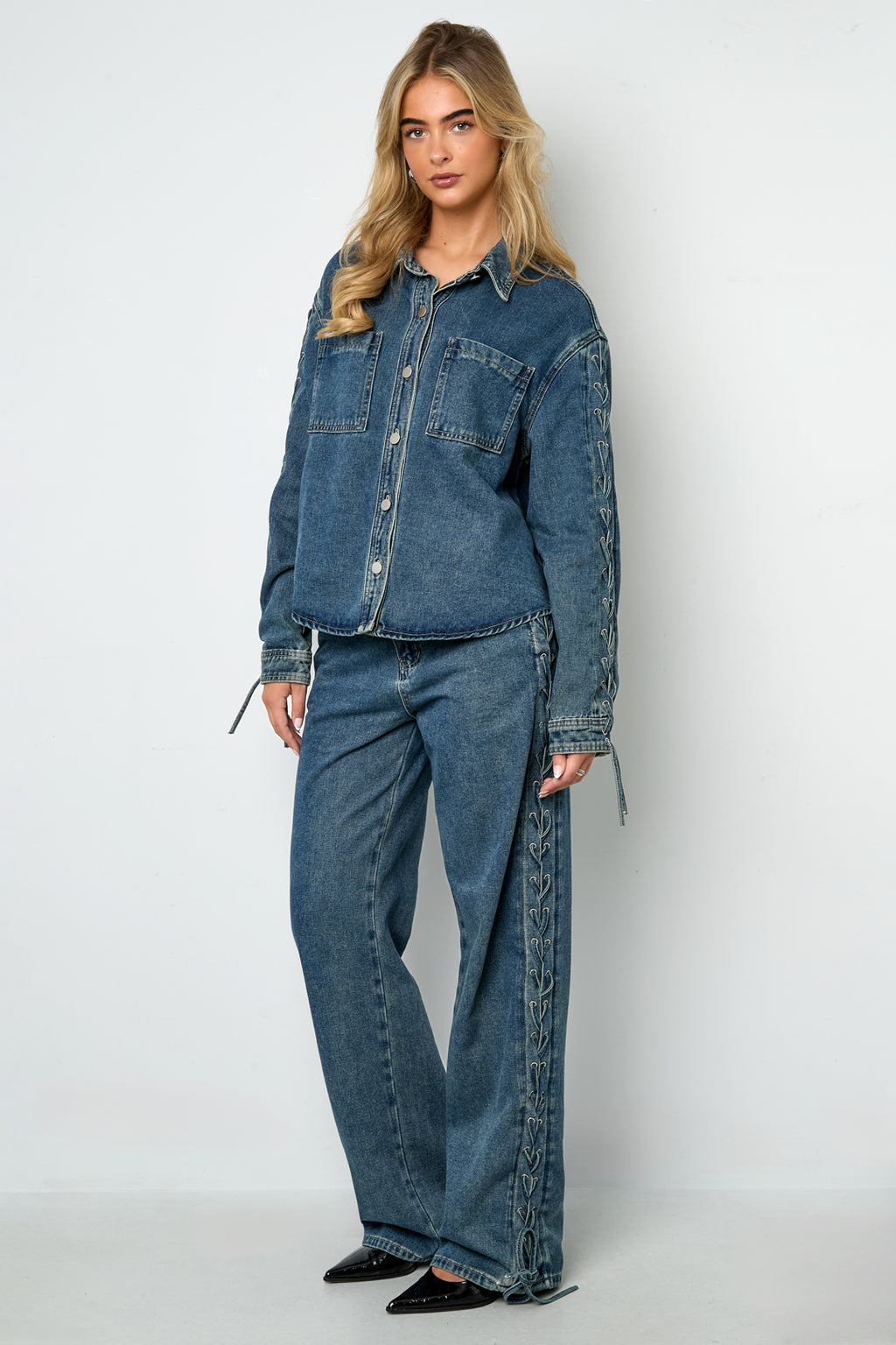 Geweven Katoen Vrouwen Jeansjack Casual Met Sluiting