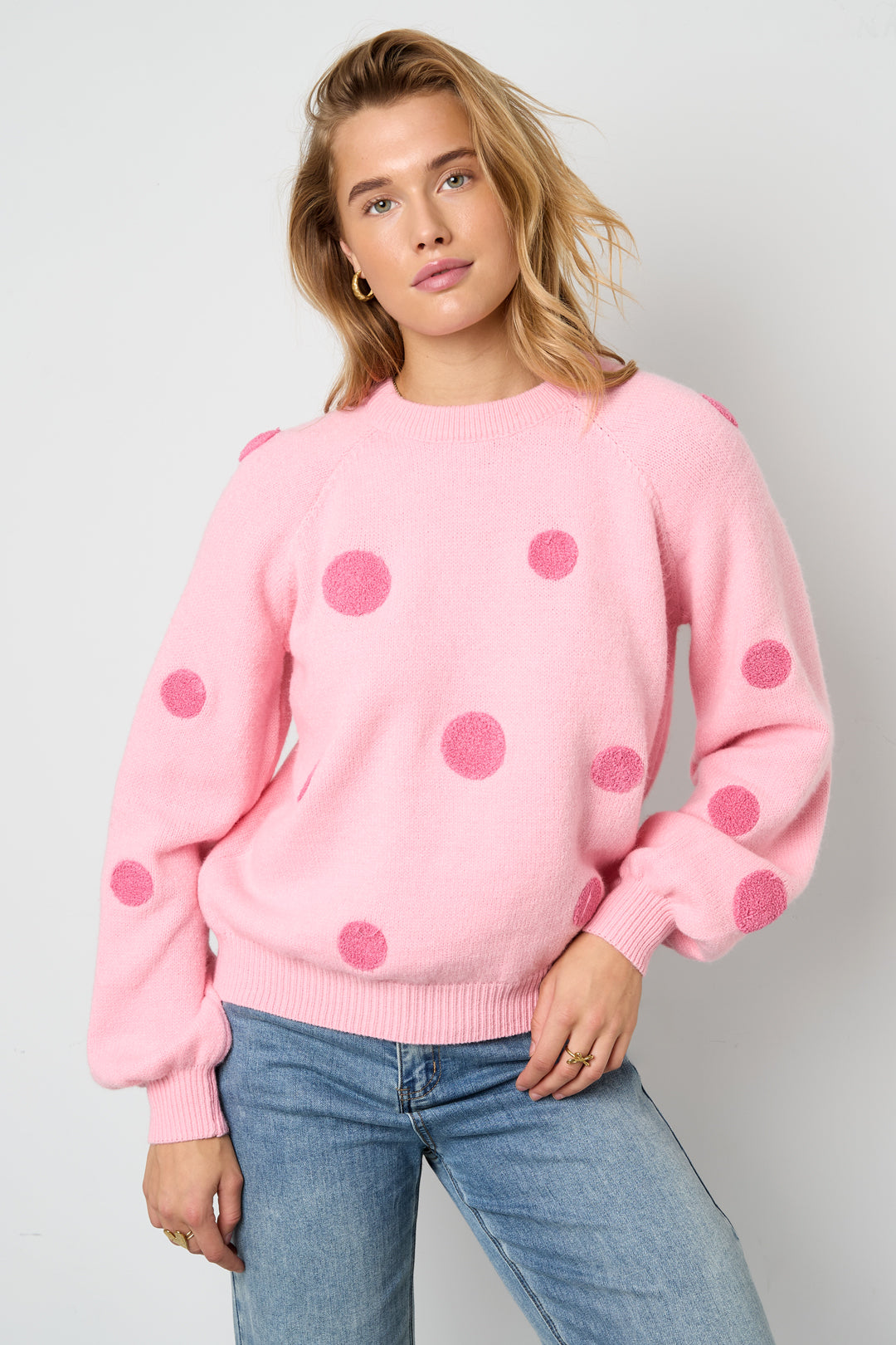 Gebreide Polyestervezel Vrouwen Truien Casual Polkadots