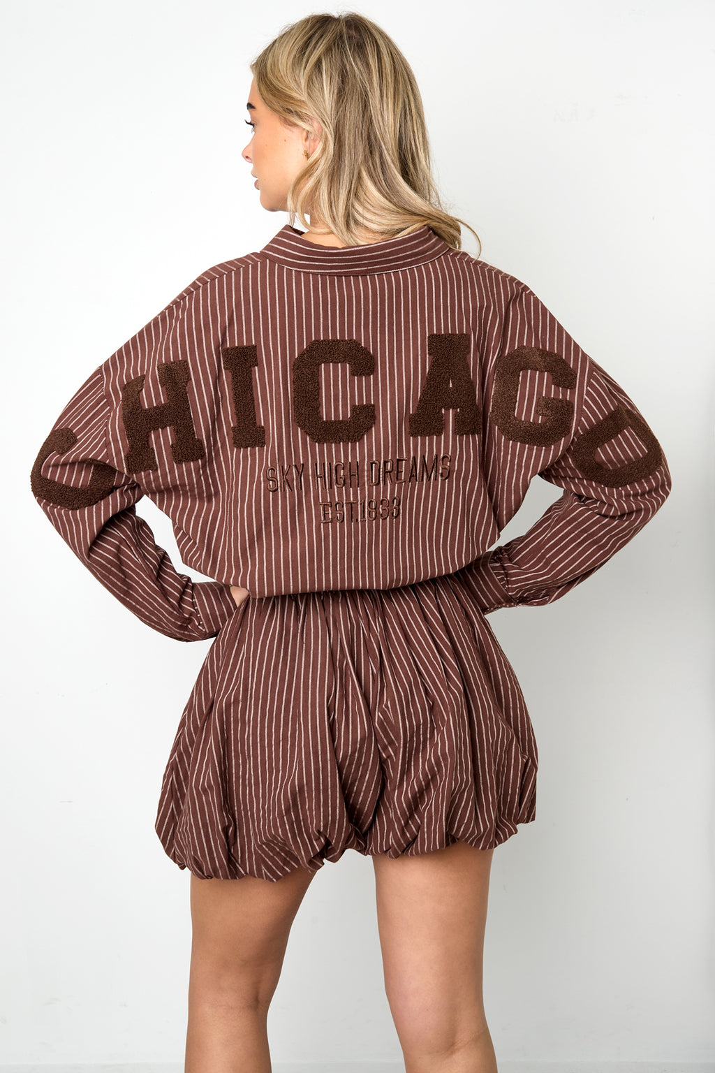 Geweven Katoen Vrouwen Overhemd Casual Letters